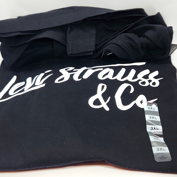 Levi's Logo Graphic Tee Black w/White Lettering Big Men's Size 3XL - Picture 5 of 6